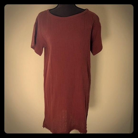 eileen fisher organic cotton gauze dress